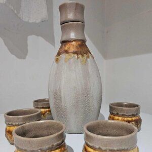 Laurentian Pottery Mugs & Serving Set Cups Decanter Tundra Vintage Canada 1970s
